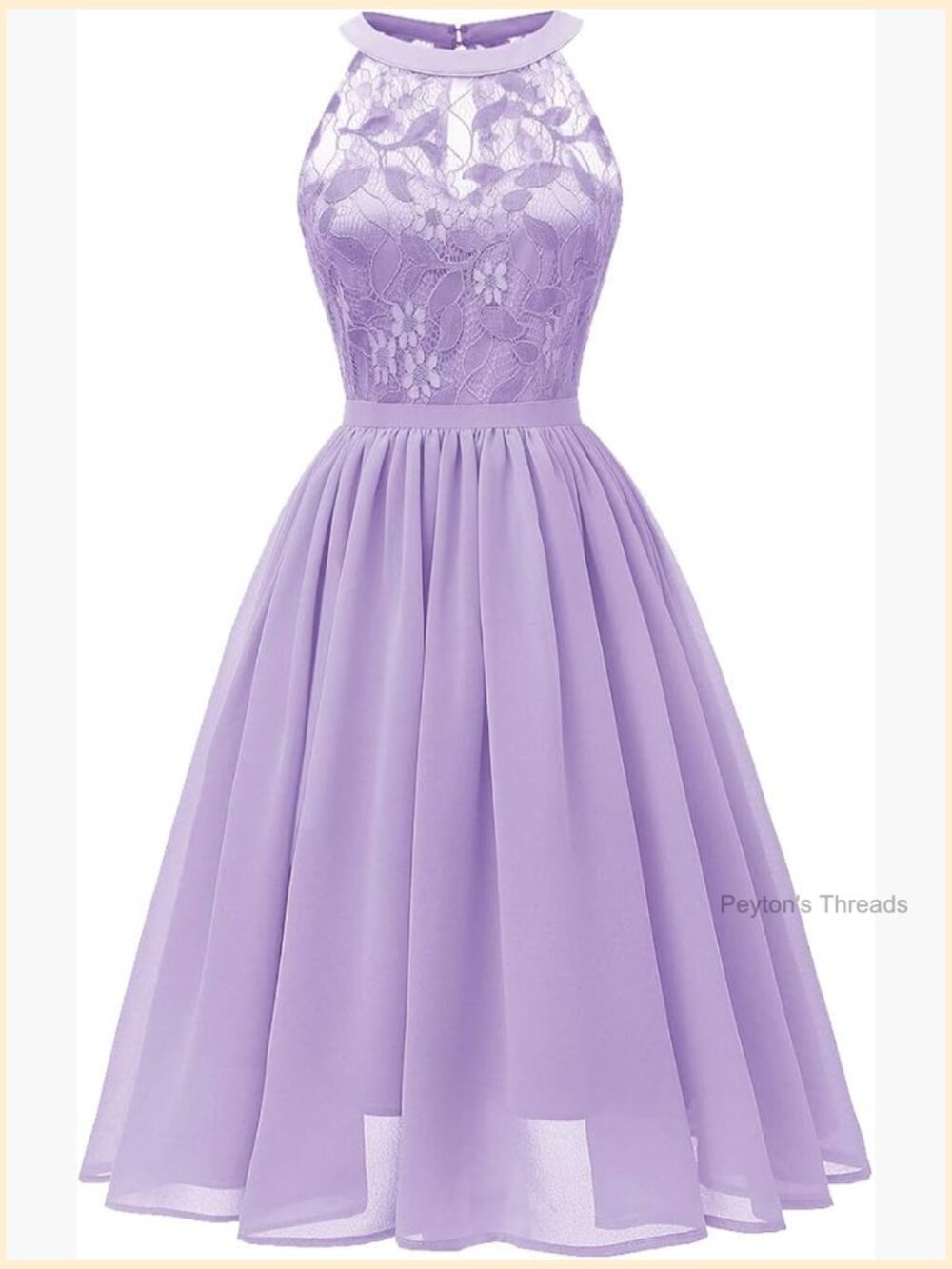Vintage Halter Neck Floral Lace Hi-Lo Backless Bridesmaid Dress A-Line Prom